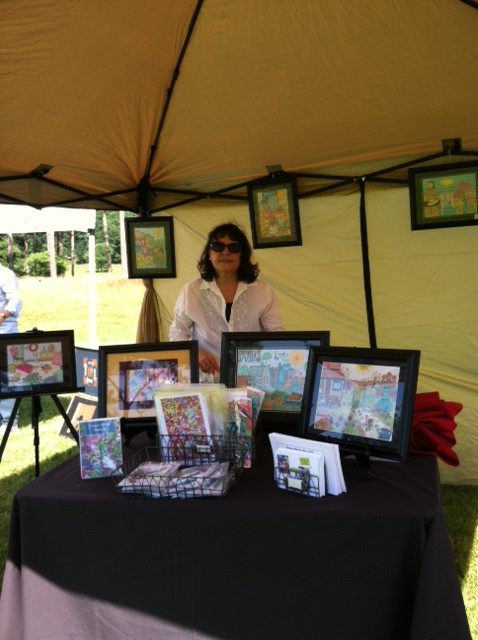 diana at the Art at the Barn faire